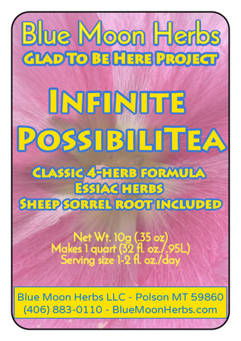 Glad To Be Here Tea! (Essiac Herbs, Sheep sorrel 15% roots)