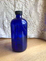 Boston Round Bottles -  8 oz., Caps Included, Amber quart jars
