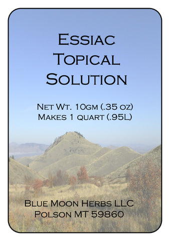 Essiac Topical Solution Herbs - 83% Sheep sorrel roots!